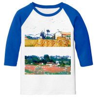 Famous Paintings T  Shirt Van Gogh Vs Claude Monet Impressionist Maste Youth 3/4 Sleeve | Artistshot