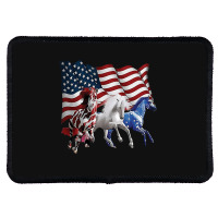 Horse American Flag, Horse American Flag Art, Horse American Flag Vint Rectangle Patch | Artistshot