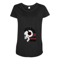 Rock Skull With Headphones Maternity Scoop Neck T-shirt | Artistshot