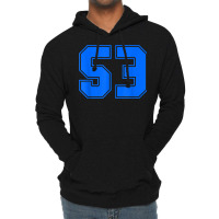 Number #53 Sports Jersey 53rd Anniversary Birthday Lightweight Hoodie | Artistshot