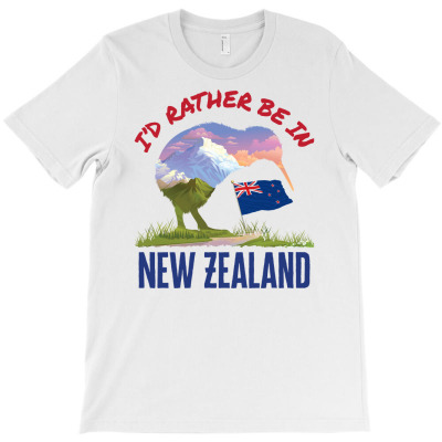 I'd Rather Be In New Zealand T-shirt Designed By Dini Agustina