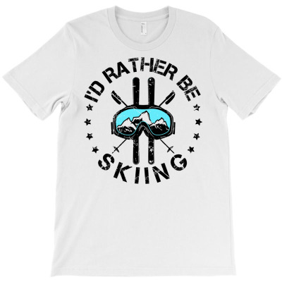 I'd Rather Be Skiing T-shirt Designed By Dini Agustina