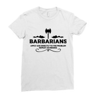 Barbarian Apply Axe Ladies Fitted T-shirt | Artistshot