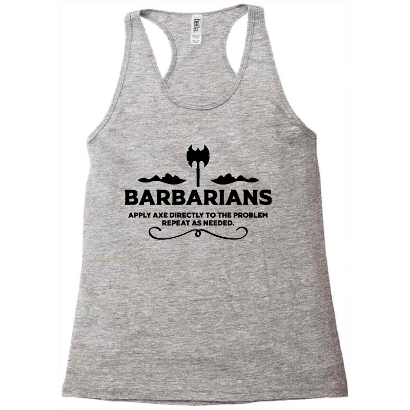 Barbarian Apply Axe Racerback Tank by Focus Tees | Artistshot