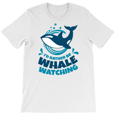 I'd Rather Be Whale Watching T-shirt Designed By Dini Agustina