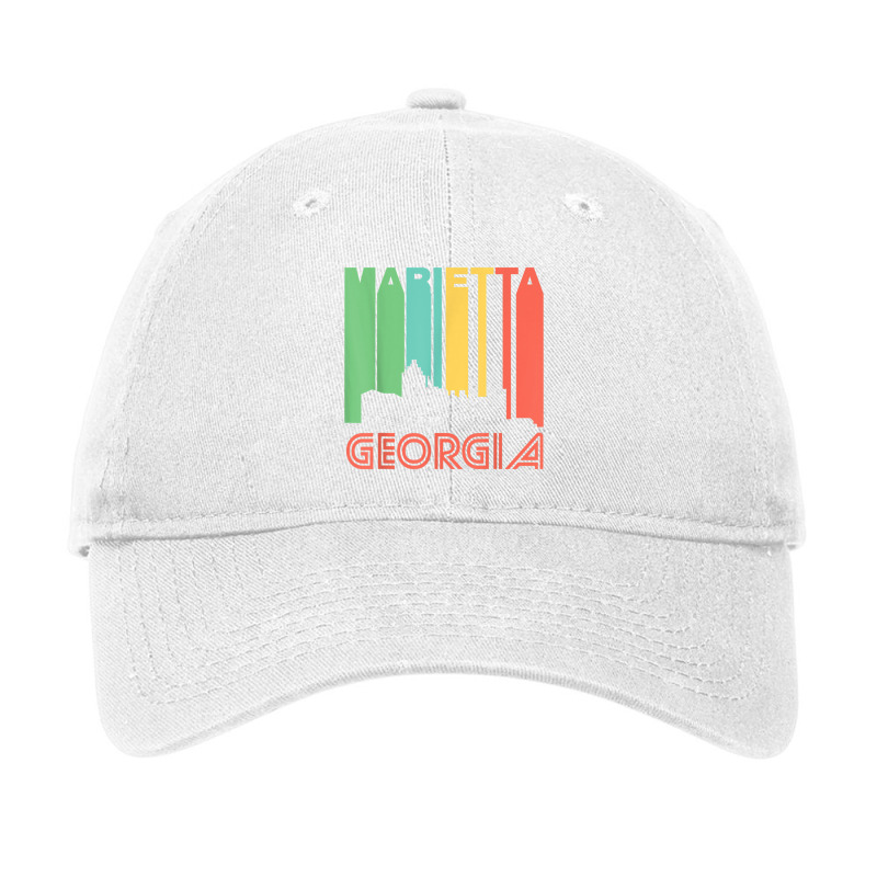 Retro 1970's Style Marietta Georgia Skyline T Shirt Adjustable Cap | Artistshot