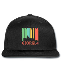 Retro 1970's Style Marietta Georgia Skyline T Shirt Printed Hat | Artistshot