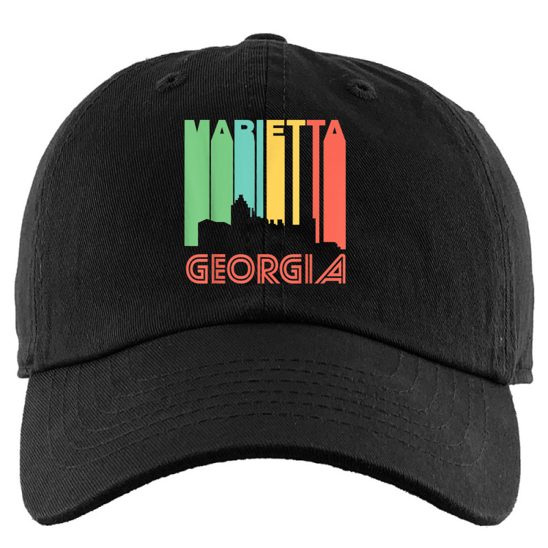 Retro 1970's Style Marietta Georgia Skyline T Shirt Kids Cap | Artistshot