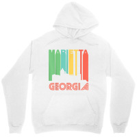 Retro 1970's Style Marietta Georgia Skyline T Shirt Unisex Hoodie | Artistshot