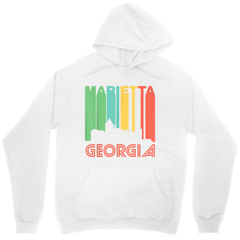 Retro 1970's Style Marietta Georgia Skyline T Shirt Unisex Hoodie | Artistshot