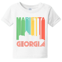 Retro 1970's Style Marietta Georgia Skyline T Shirt Baby Tee | Artistshot