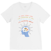 Mycologist Thinking About Mycology Fungi Mushroom Lover T Shirt V-neck Tee | Artistshot