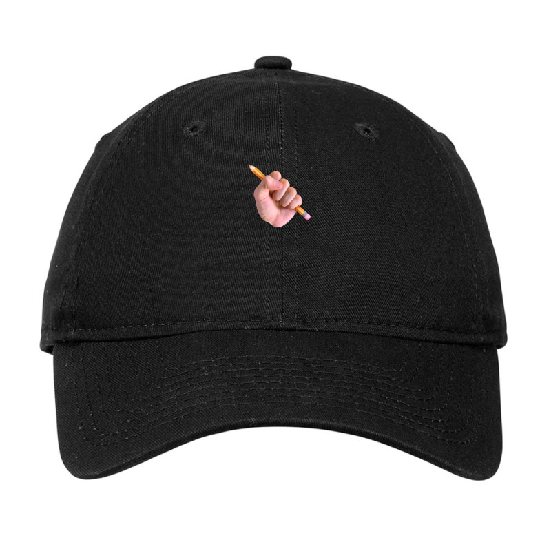 Realism X Cartoon Mashup Fist Holding Pencil 1 Adjustable Cap by KennethSteele | Artistshot