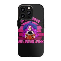 Womens In October We Wear Pink Ribbon Witch Magical Book Halloween Iphone 13 Pro Case | Artistshot