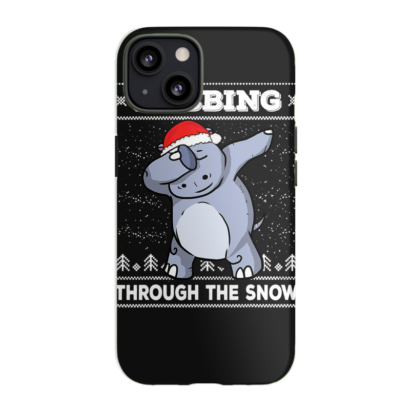 Hippopotamus Dabbing Through The Snow Ugly Christmas Hippopotamus 47 H Iphone 13 Case | Artistshot