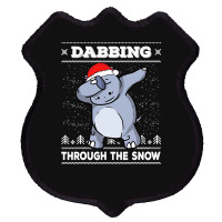 Hippopotamus Dabbing Through The Snow Ugly Christmas Hippopotamus 47 H Shield Patch | Artistshot