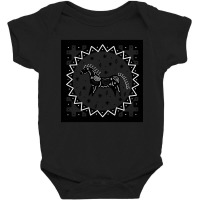 Black And White Antique Horse, Black And White Antique Horse Art, Blac Baby Bodysuit | Artistshot