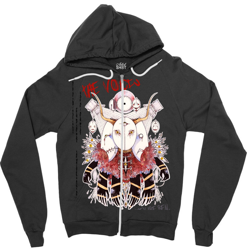 Paranoia Zipper Hoodie by KEITHSHAPIRO | Artistshot