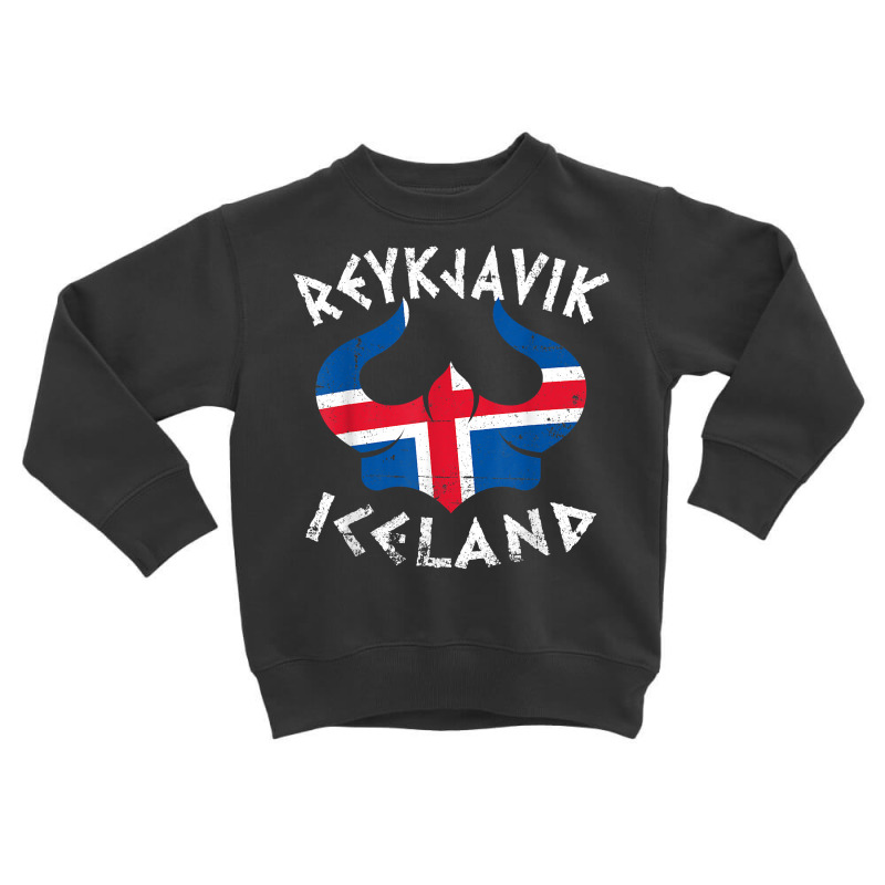 Reykjavík Iceland Viking Helmet T Shirt Toddler Sweatshirt by cm-arts | Artistshot