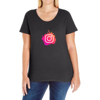 Instagram T-shirt Ladies Curvy T-shirt | Artistshot