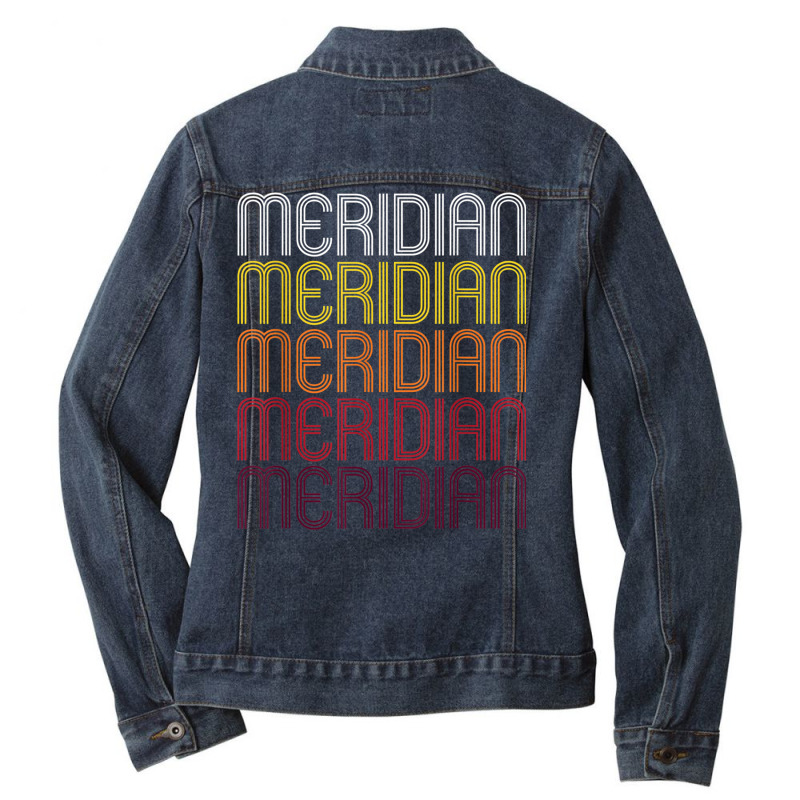 Meridian, Id  Vintage Style Idaho T Shirt Ladies Denim Jacket by cm-arts | Artistshot