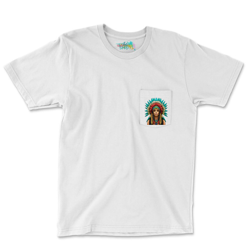 Native American Woman Indian Warrior For Women T Shirt Pocket T-shirt | Artistshot