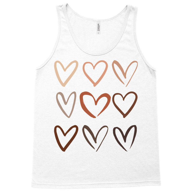 Skin Tone Hearts, Be Kind, Melanin Tank Top | Artistshot