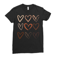 Skin Tone Hearts, Be Kind, Melanin Ladies Fitted T-shirt | Artistshot