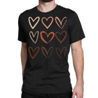 Skin Tone Hearts, Be Kind, Melanin Classic T-shirt | Artistshot