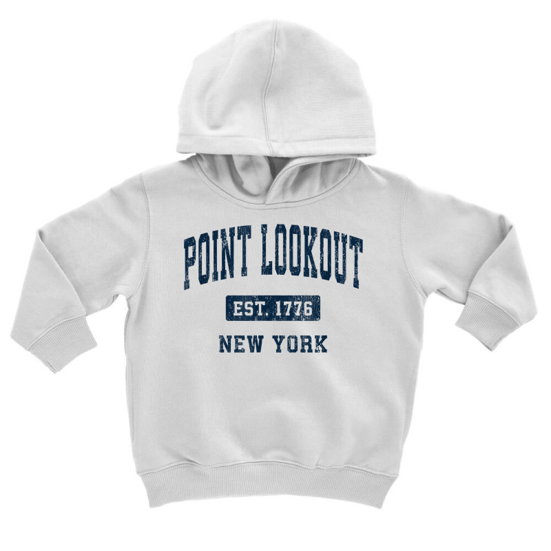 Point Lookout New York Ny Vintage Athletic Sports Design T Shirt Toddler Hoodie by homyfelaego | Artistshot