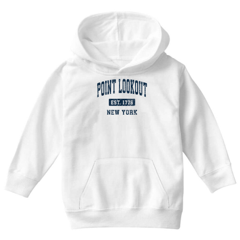 Point Lookout New York Ny Vintage Athletic Sports Design T Shirt Youth Hoodie by homyfelaego | Artistshot