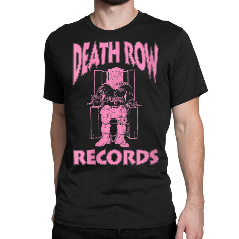 Custom Womens Death Row Records Pink V-neck Classic T-shirt By Cm