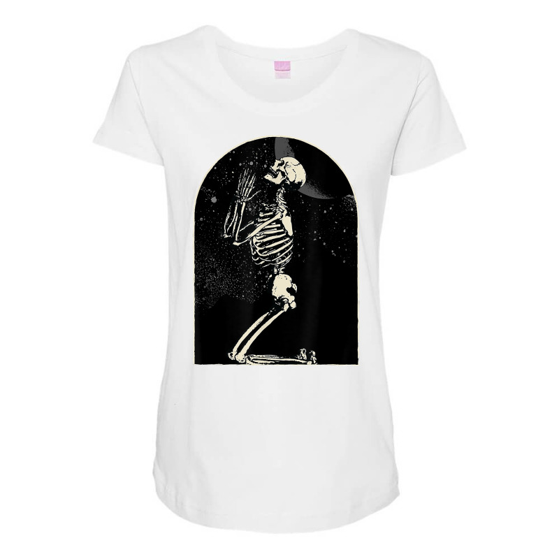 The Sinner Skeleton Tarot Card Gothic Witchy Pagan Occult T Shirt Maternity Scoop Neck T-shirt by mineronmbarciamk | Artistshot