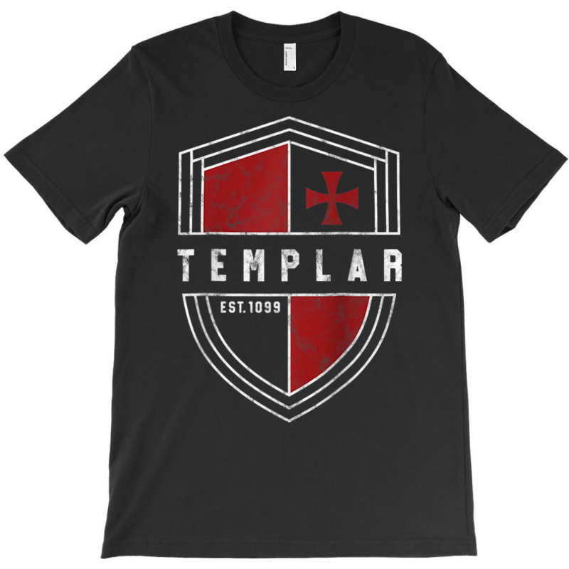 Knights Templar Cross And Shield Vintage Medieval Crusader Raglan Base T-shirt | Artistshot