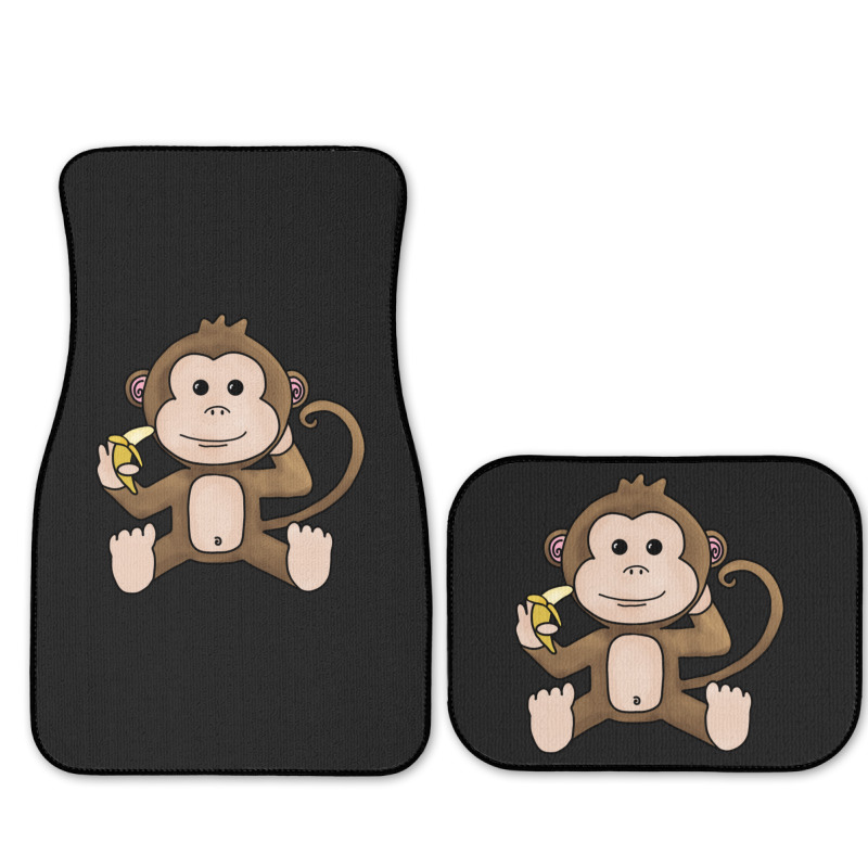 Cheeky Monkey Having A Banana Full Set Car Mats | Artistshot