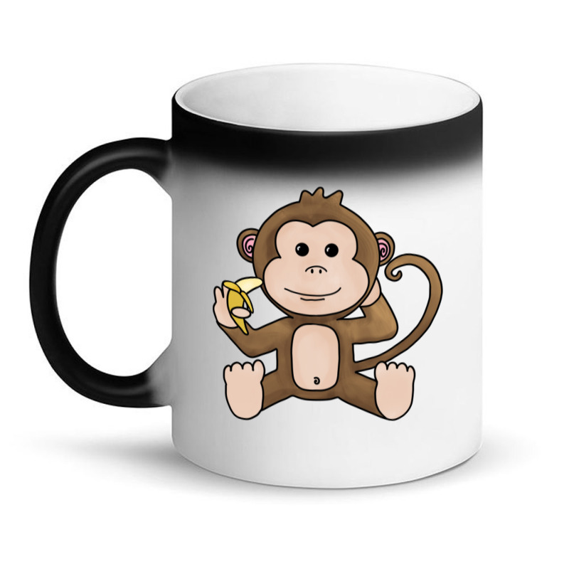 Cheeky Monkey Having A Banana Magic Mug | Artistshot