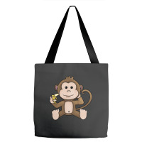 Cheeky Monkey Having A Banana Tote Bags | Artistshot