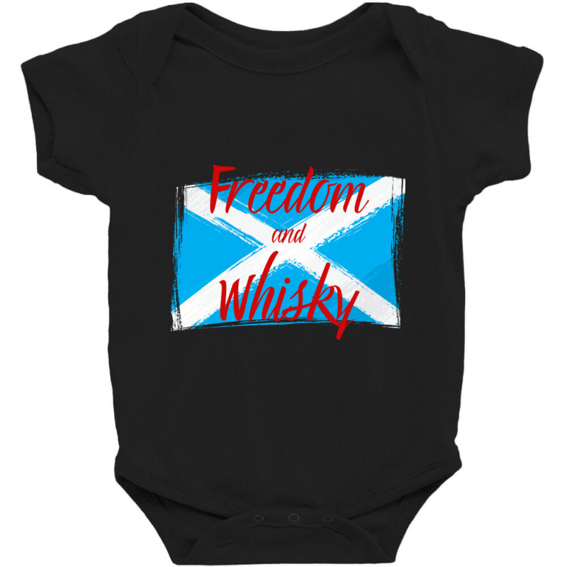 Freedom And Whisky Scotland Flag Baby Bodysuit | Artistshot