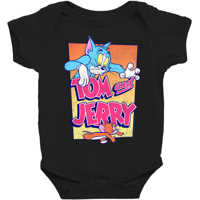 Tom & Jerry Mid Chase Around The Poster Baby Bodysuit | Artistshot