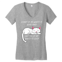 Lazy Cat Funny Kitty Work Office Excuse T Shirt Women's V-neck T-shirt | Artistshot