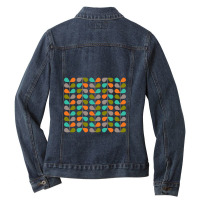 Mid Century Modern Leaves Ladies Denim Jacket | Artistshot