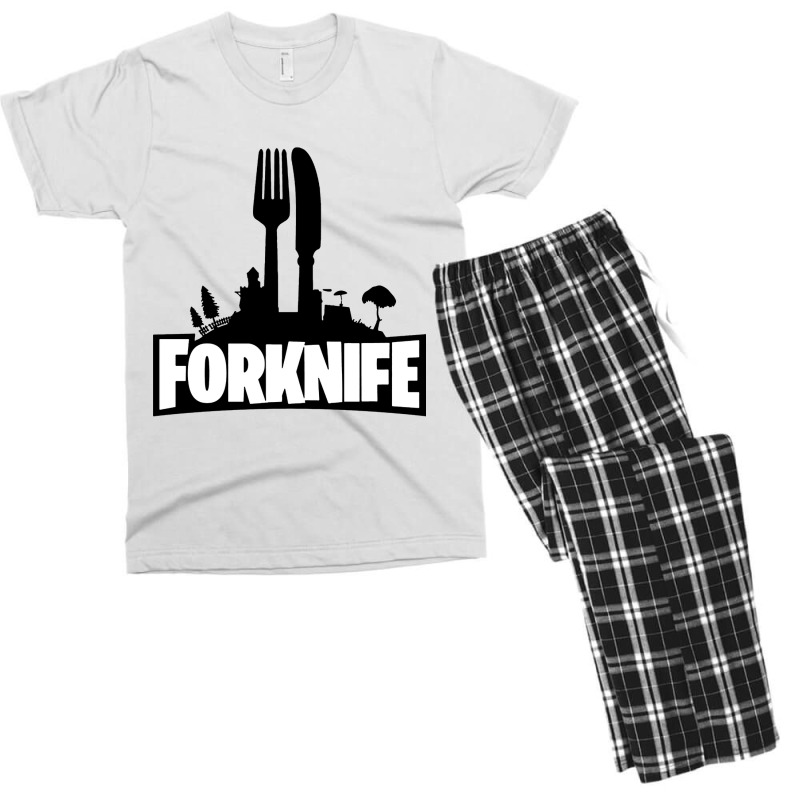 Knife With Fork Food Men's T-shirt Pajama Set | Artistshot