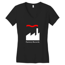factory records   retro record label   mens music Women's V-Neck T-Shirt | Artistshot