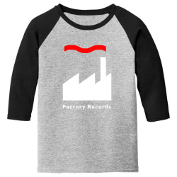 factory records   retro record label   mens music Youth 3/4 Sleeve | Artistshot