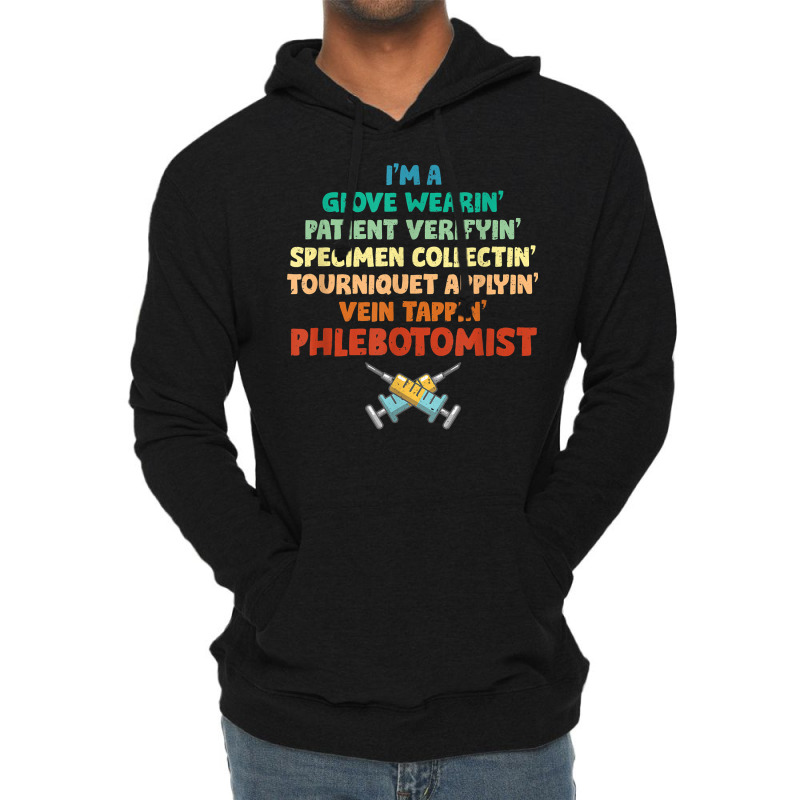 Phlebotomist Definition  Syringe Nurse  Phlebotomy T Shirt Lightweight Hoodie | Artistshot