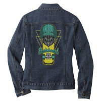 Urban Robot Skater, Urban Robot Skater Art, Urban Robot Skater Paintin Ladies Denim Jacket | Artistshot