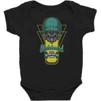 Urban Robot Skater, Urban Robot Skater Art, Urban Robot Skater Paintin Baby Bodysuit | Artistshot