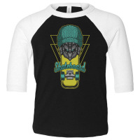 Urban Robot Skater, Urban Robot Skater Art, Urban Robot Skater Paintin Toddler 3/4 Sleeve Tee | Artistshot