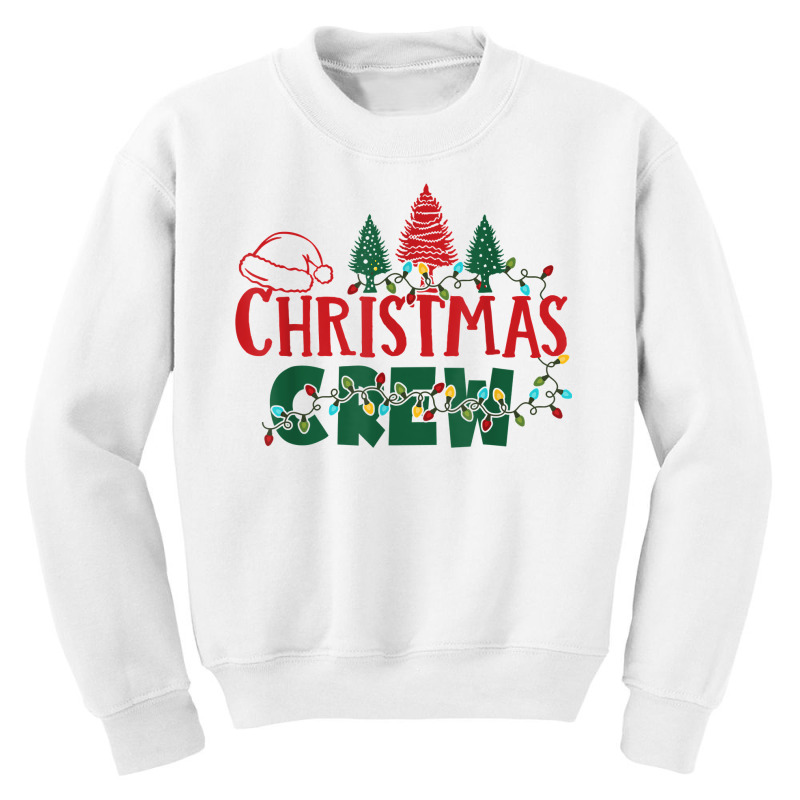 Cute Family Christmas Crew Matching Pajama Gift Lights T Shirt Youth Sweatshirt by cm-arts | Artistshot