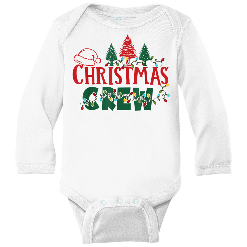 Cute Family Christmas Crew Matching Pajama Gift Lights T Shirt Long Sleeve Baby Bodysuit by cm-arts | Artistshot